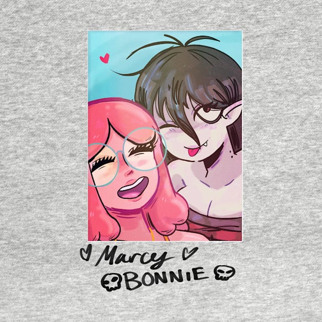 Bubblegum and Marceline Polaroid by tuffghost